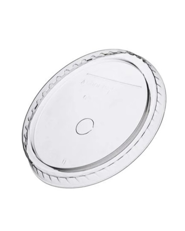 Καπάκι PΕΤ FLAT 90mm για χαρτινα ποτήρια με τρύπα 8mm