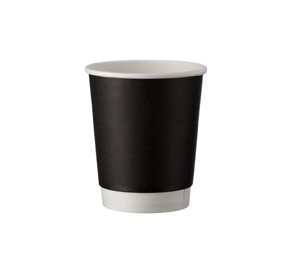 Ποτήρι Χάρτινο 8oz dw matte μαύρο 25τεμ.