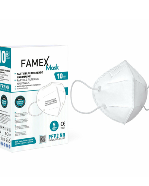 FAMEX Mask Μάσκα Προστασίας FFP2 Λευκή