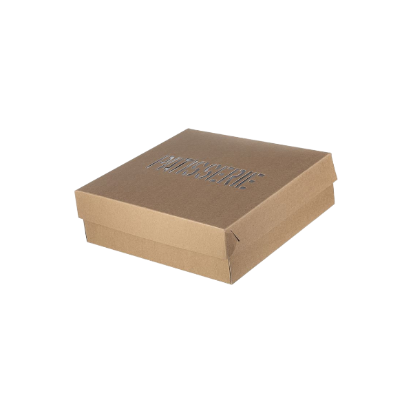 Κουτί ζαχ/κής με επίστρωση PET K30 KRAFT PATISSERIE DESIGN με παράθυρο