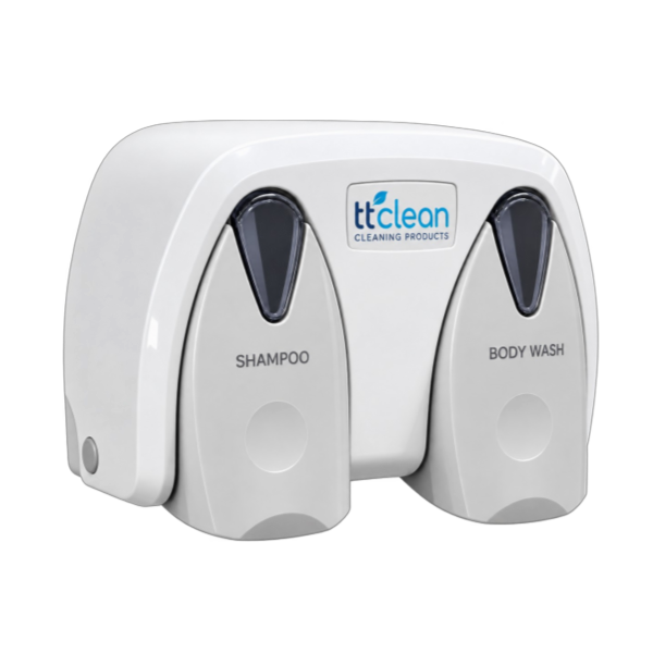 Διπλό Dispenser Σαμπουάν & Αφρόλουτρου 2 × 175ml – Λευκό